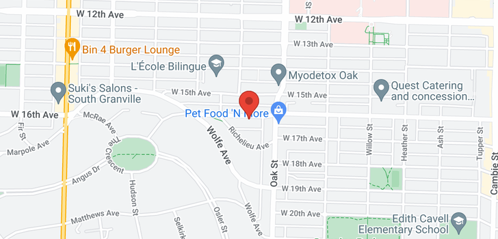 map of 1068 W 16TH AVENUE